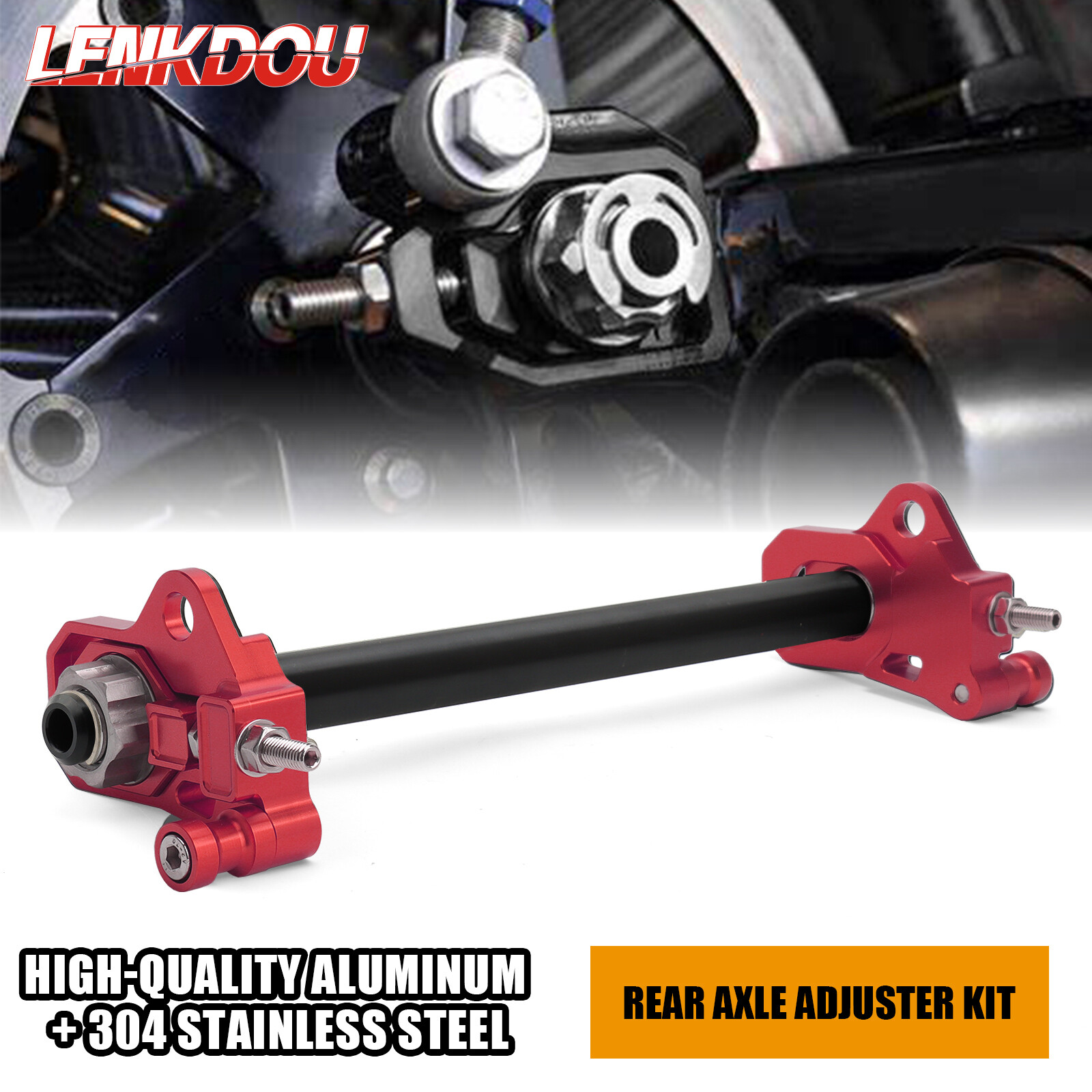 Motorcycle Red Rear Axle Adjuster Kit For Harley Touring Road King Street Glide