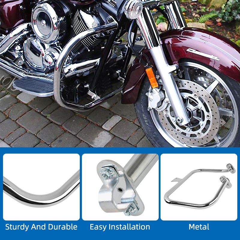 Chrome Engine Guard Highway Crash Bar For Yamaha V Star XVS1100 Custom 1999-2009