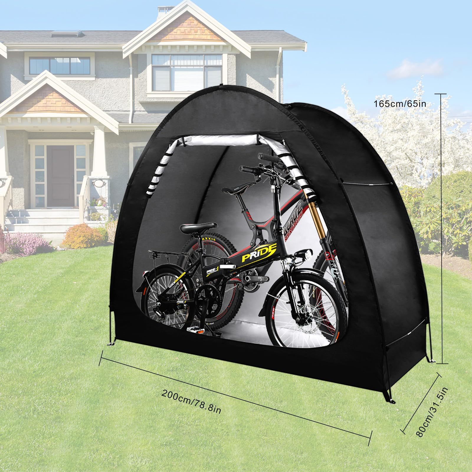 Travel Bike Storage Shed Tent Outdoor Portable Bicycle Storage for 2-4 Bikes NEW