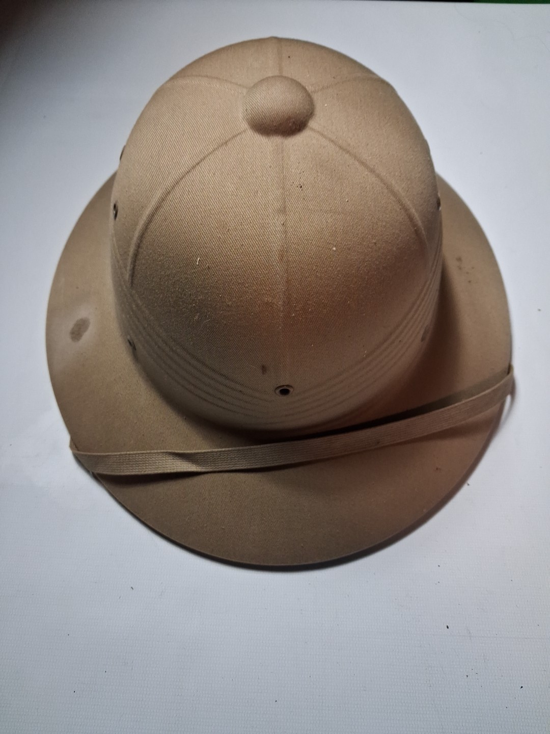Vintage 1960's Vietnam War Era Pith Helmet Sun DSA-100-4036 - With Liner & Strap