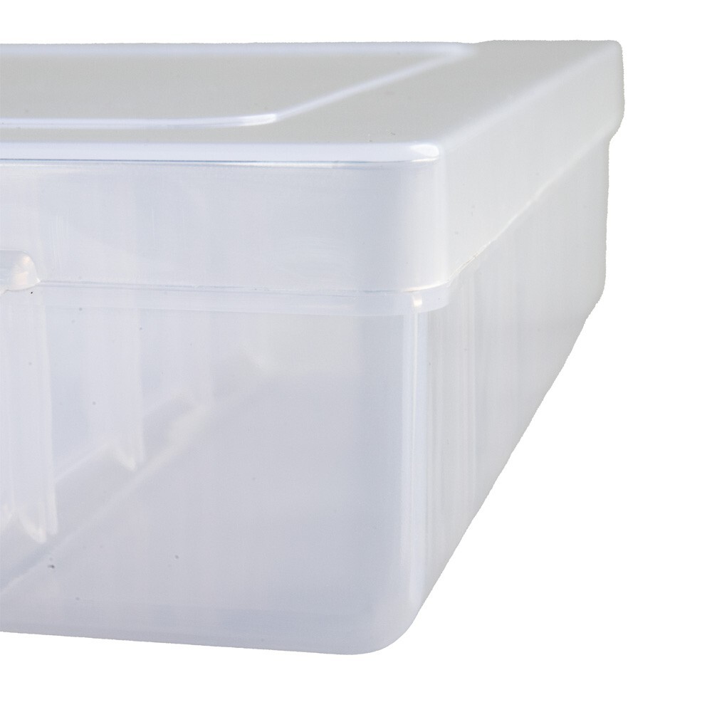 Embroidery Floss & Thread Organizer Box - Clear White Plastic - 17 Compartments