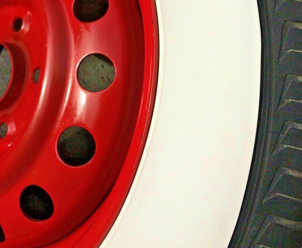 For 15 Inch Rims 3'' Wide Whitewall Topper Tire Trim Insert Firestone Style 4Pcs