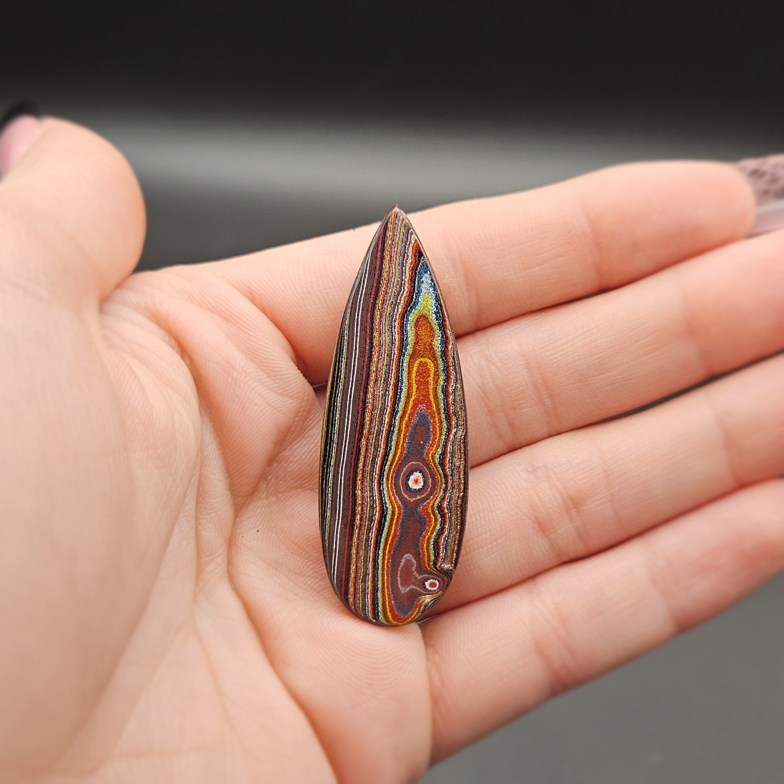TOP SHELF VINTAGE(2000-2010) CORVETTE FORDITE DETROIT AGATE CABOCHON