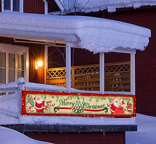 Vintage Christmas Decorations Outdoor Yard Sign Vintage Merry Christmas Banner