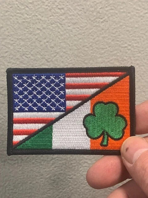 American / Irish Flag with Clover Patch