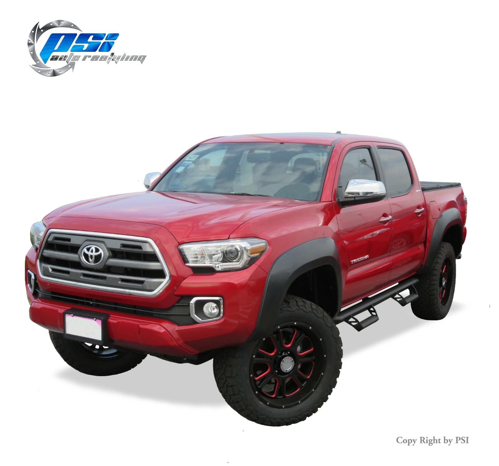 Paintable Extension Style Fender Flares Fits Toyota Tacoma 2016-2021 Full Set