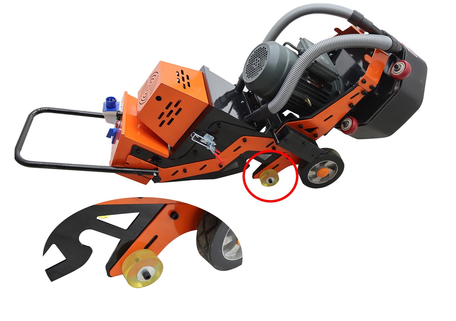 Hand-push Cement Concrete Ground Grinder Polishing Buffer Machine 220V w/6 Discs