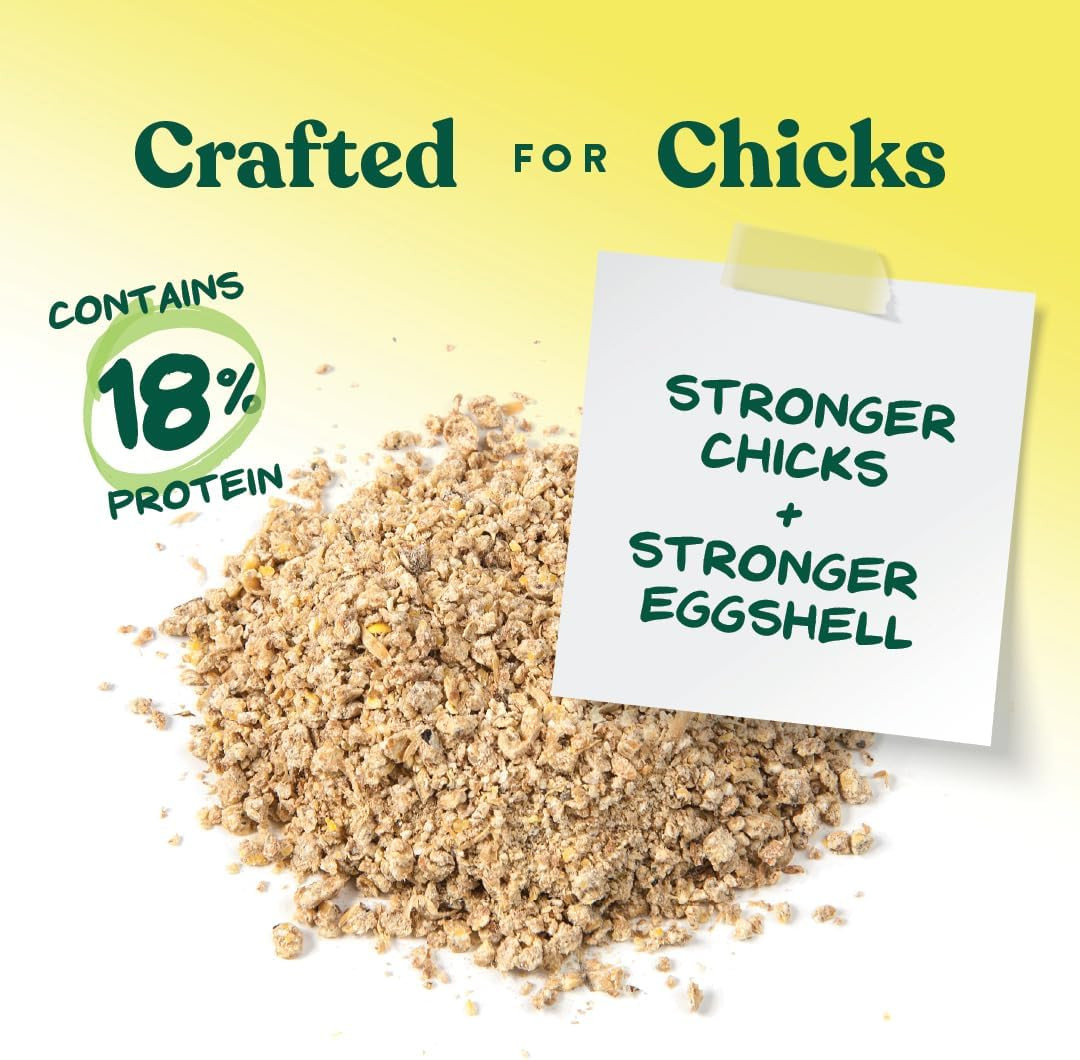 NEW Chick Starter Grower - Medicated Chick Feed Crumble for Young Chickens