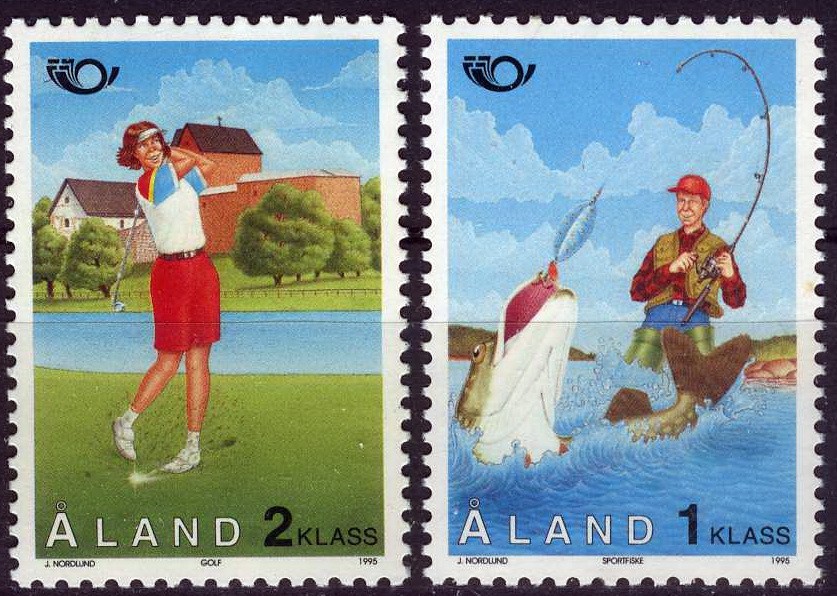 Aland Islands 1995 Tourism Golf Fishing MNH (SC# 116-117)