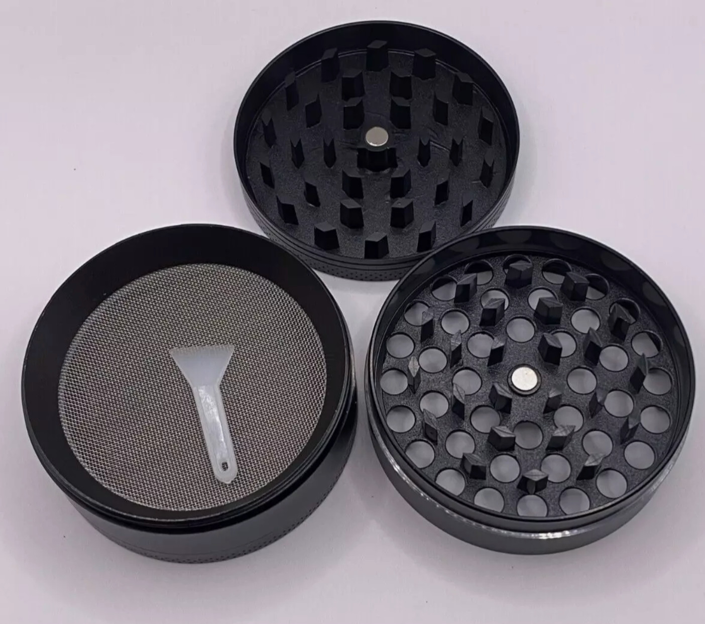 2.5" 63mm Tobacco CBD Grinder Spice Large Alloy Smoke Crusher 4 Pieces Metal