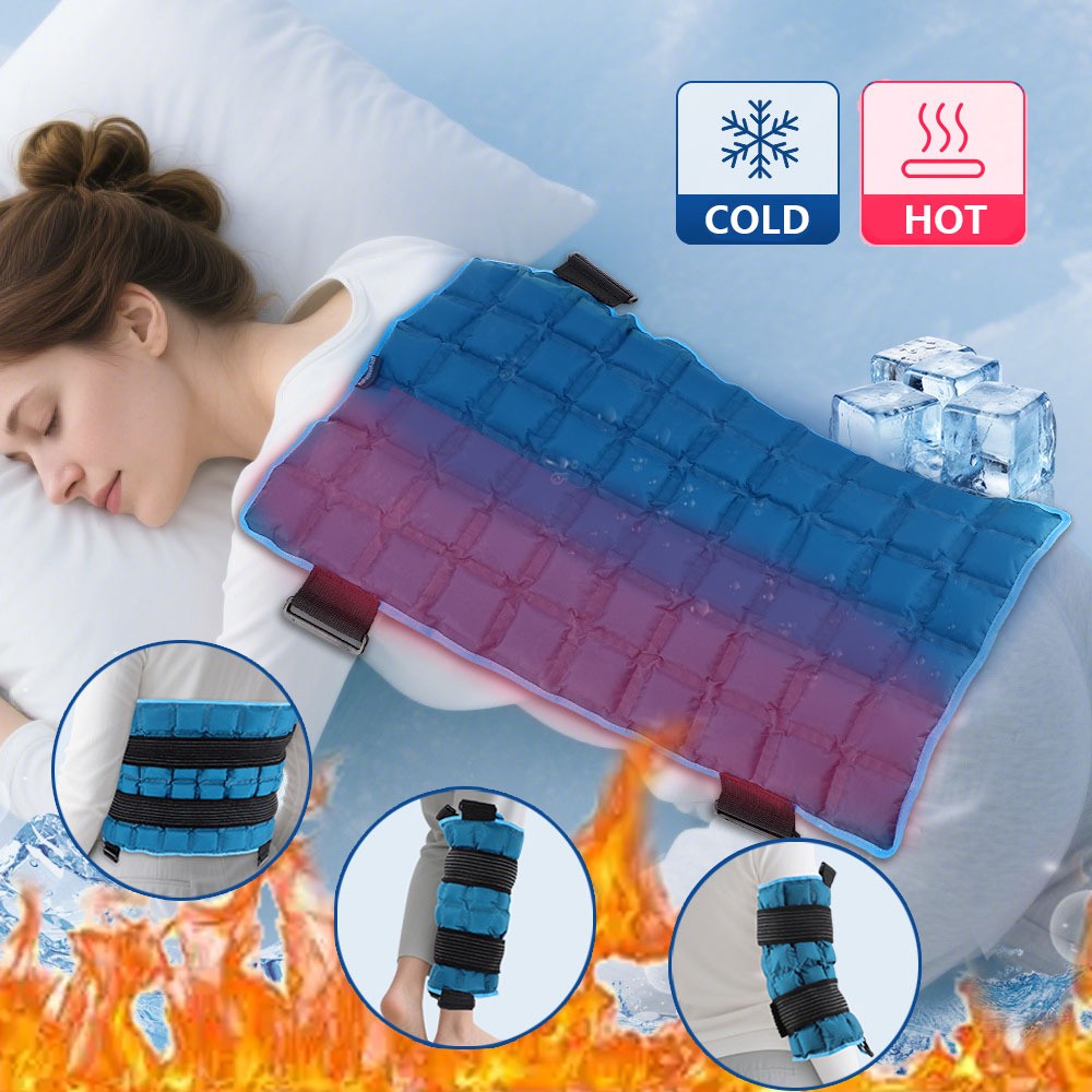 Reusable Ice Gel Pack Hot & Cold Therapy Heat Wrap Pad for Back Waist Hip Knee