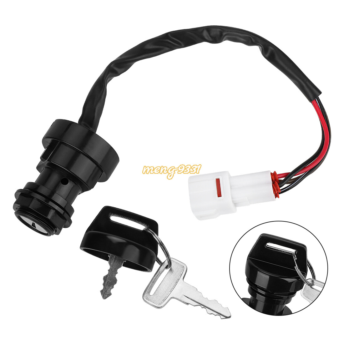 Ignition Key Switch for Yamaha Big Bear 350 400 Wolverine 350 Bear Tracker 250