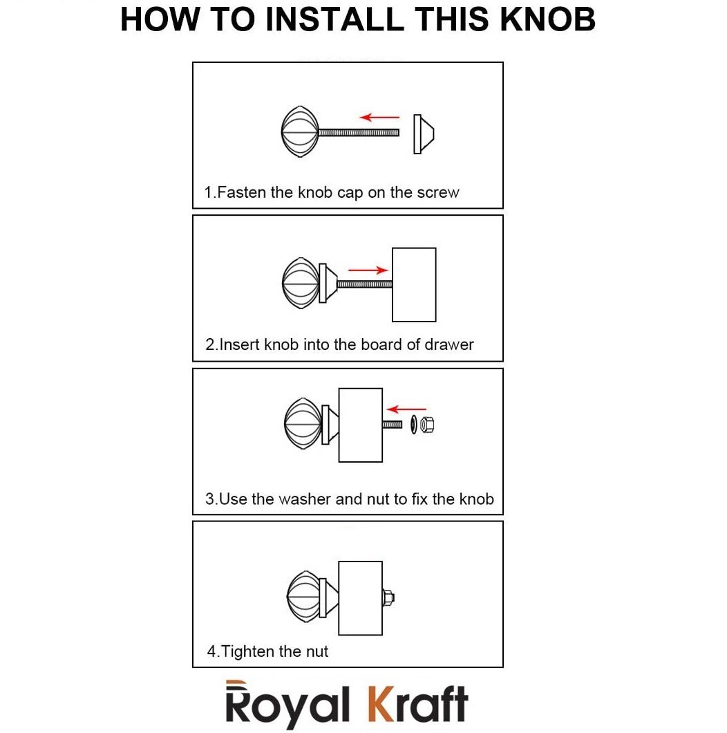 Monochrome Vintage Ceramic Knobs for Kitchen Cabinet & Drawer Pulls (Set of 10)