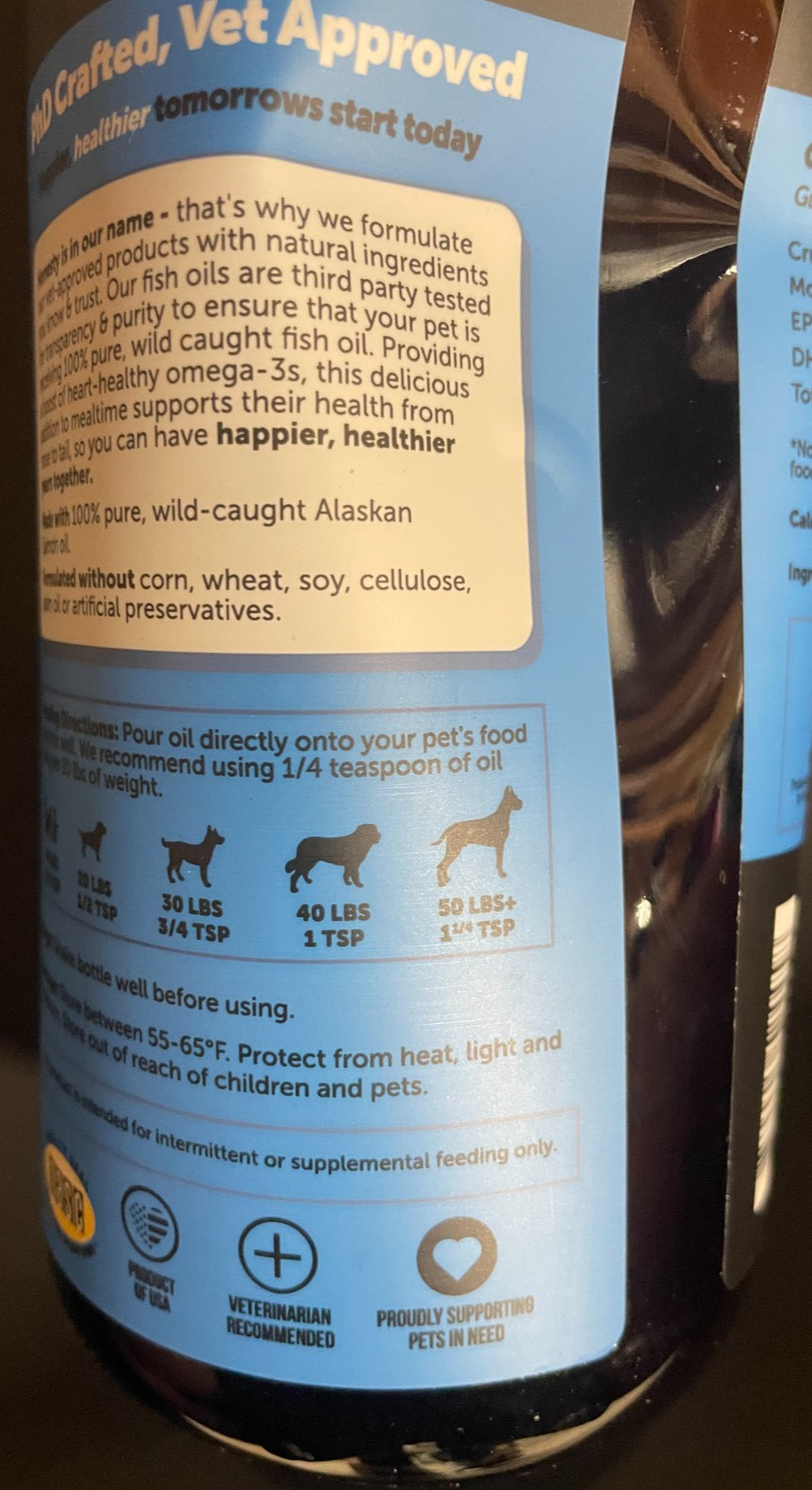 Wild Alaskan Salmon Oil for Dogs & Cats 32oz PH1