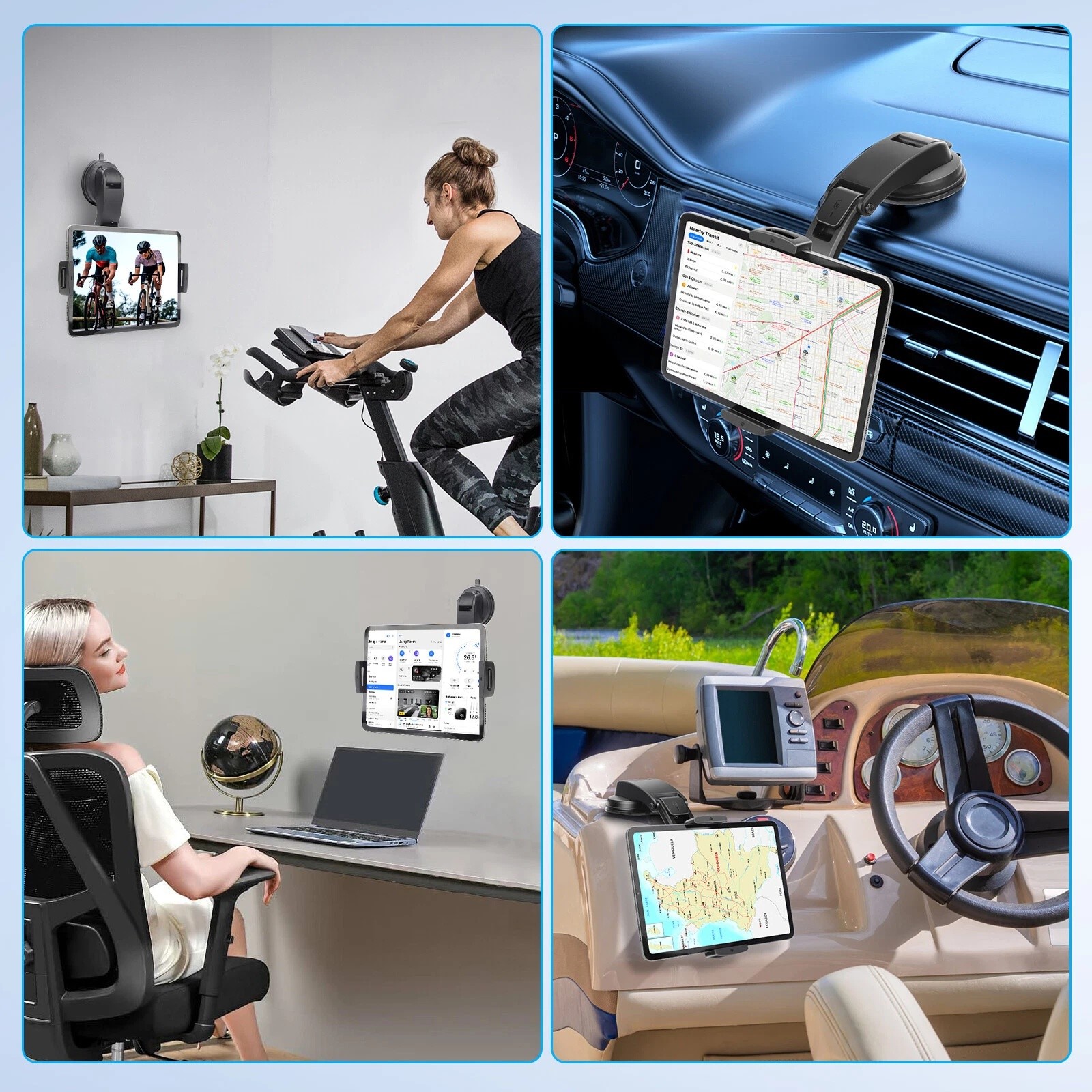Car Phone Tablet Holder Suction Cup Windshield Dashboard Mount for iPhone iPad