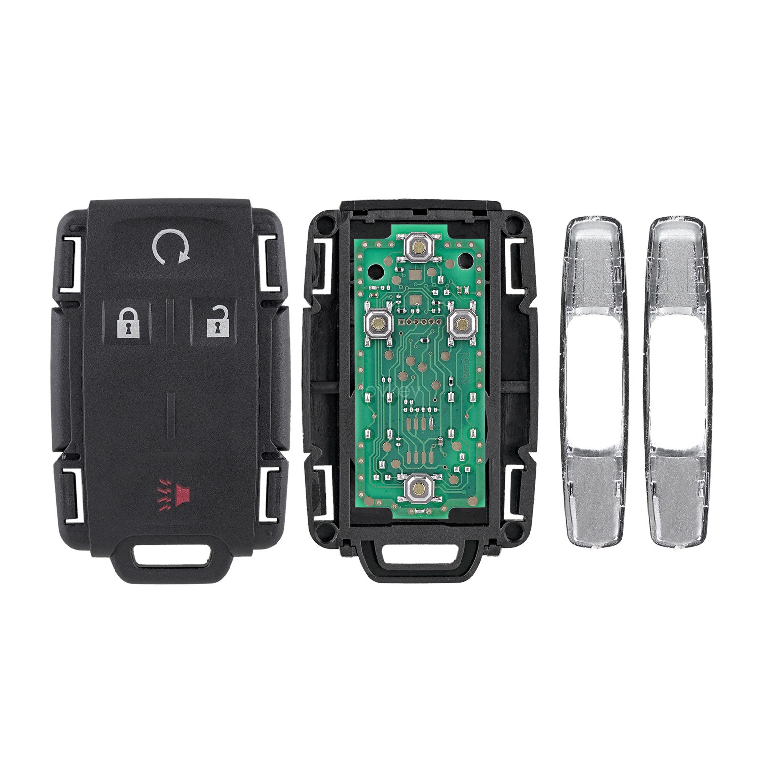 2 For 2015 2016 2017 2018 2019 Chevy Silverado 1500 2500 3500 Remote Fob + key