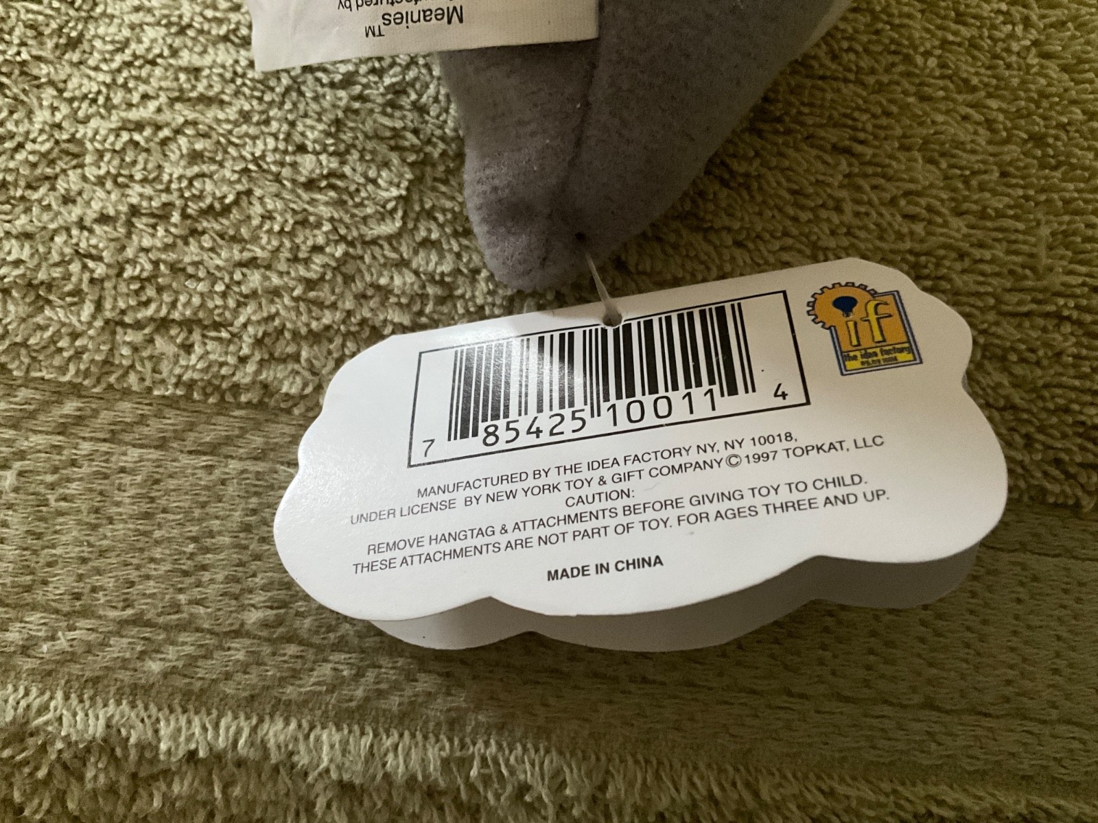 New Vintage 1997 Meanies Series 1 Peter Gotta Peagull 6" Bean Bag Plush