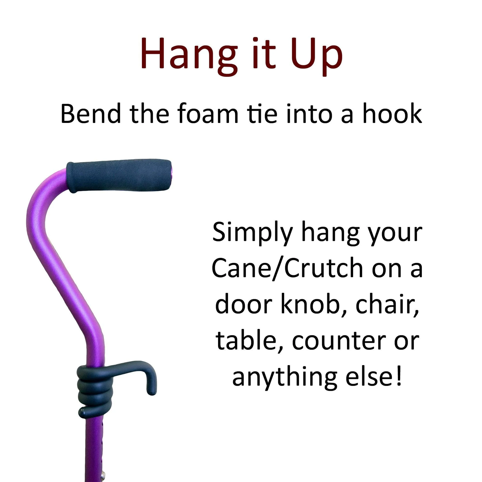 Cane Holder for Walker & Rollator - Cane Accessories for Mobility Scooter - 3 Pa