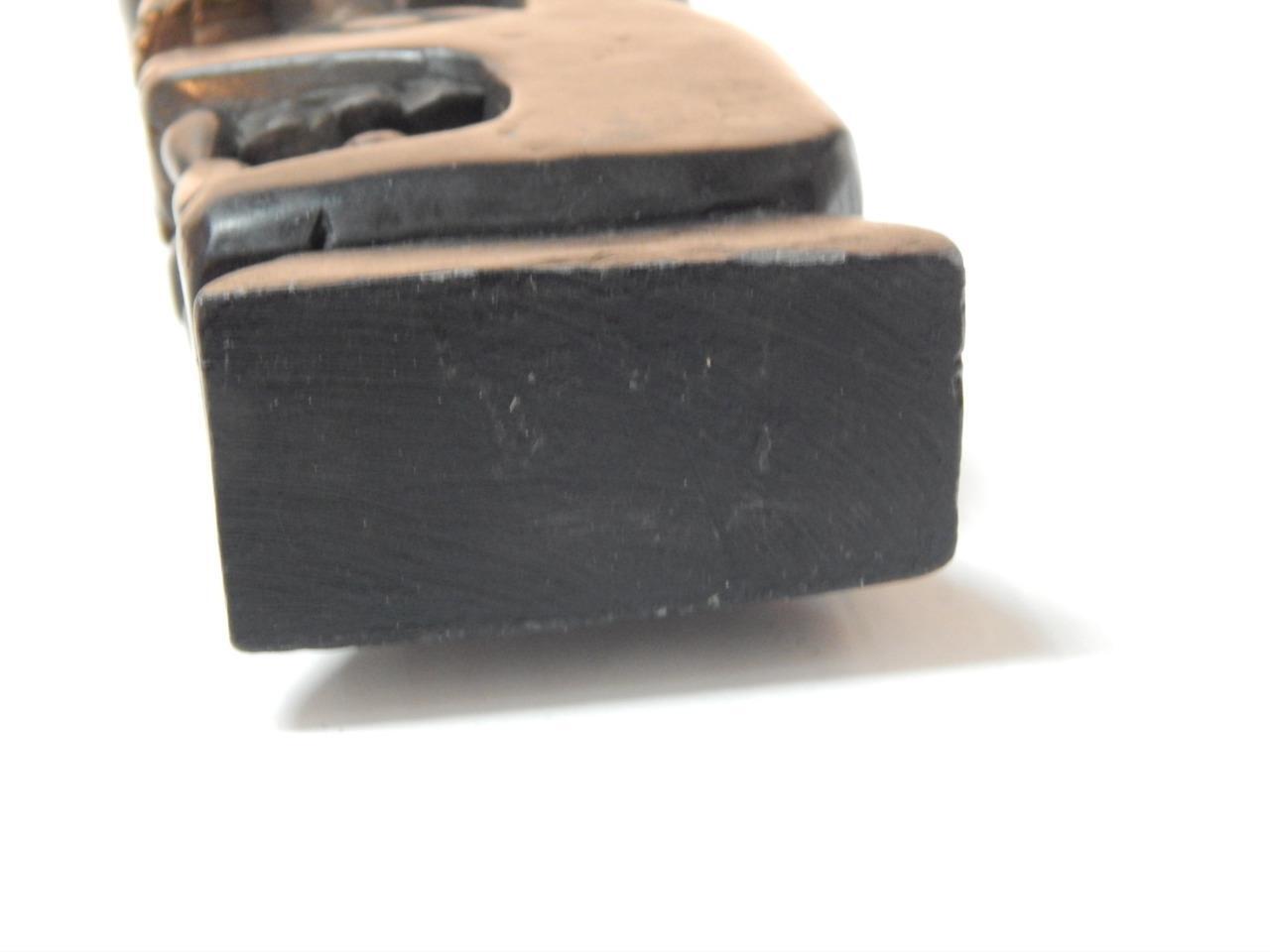 VINTAGE 9" GENUINE ARGILLITE HAIDA INDIAN NW COAST CANADA TOTEM POLE MODEL - A+