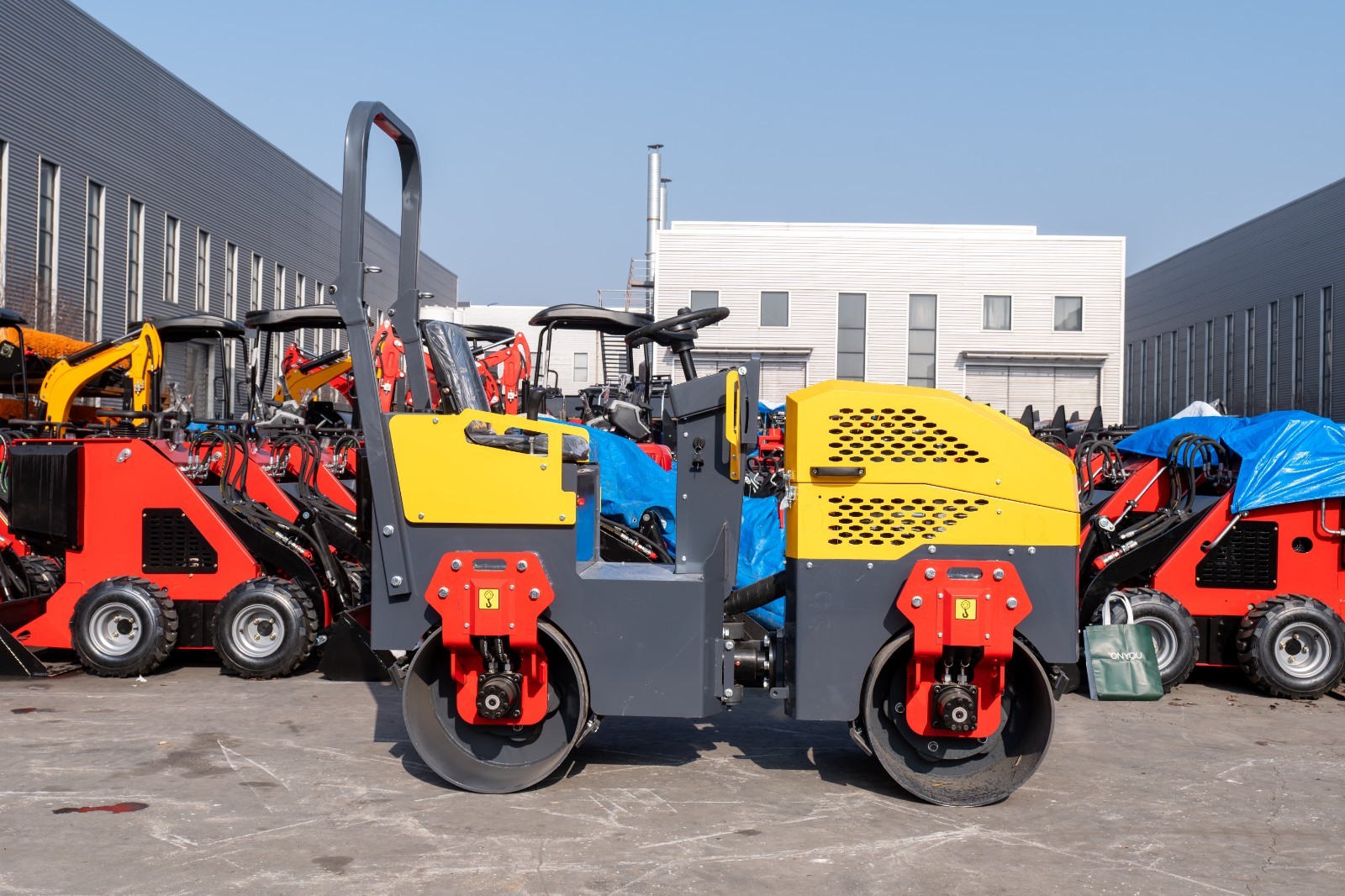 2Ton Road Roller Tandem Smooth Drum Vibratory Road Roller Soil Asphalt Compactor