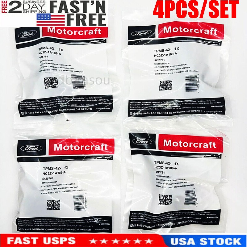 4pcs NEW TPMS Tire Pressure Sensor fits 17-22 F-250 F-350 Super Duty OEM TPMS-42