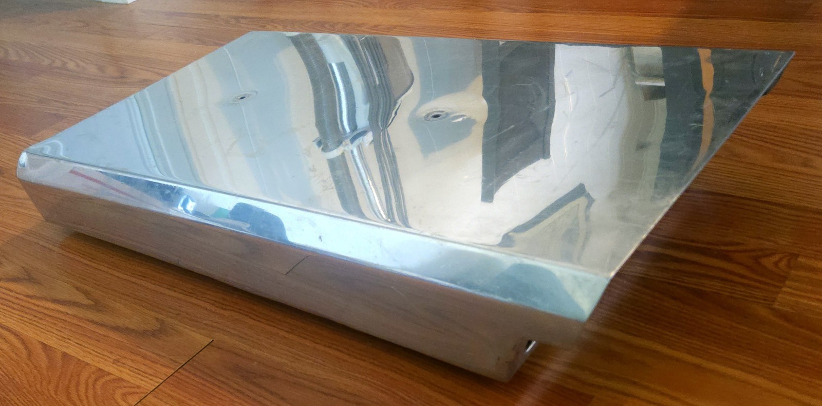 Vintage Polished Aluminum Dual Carb Drag Race Scoop Boat Hot Rod Holley 4150 NR!