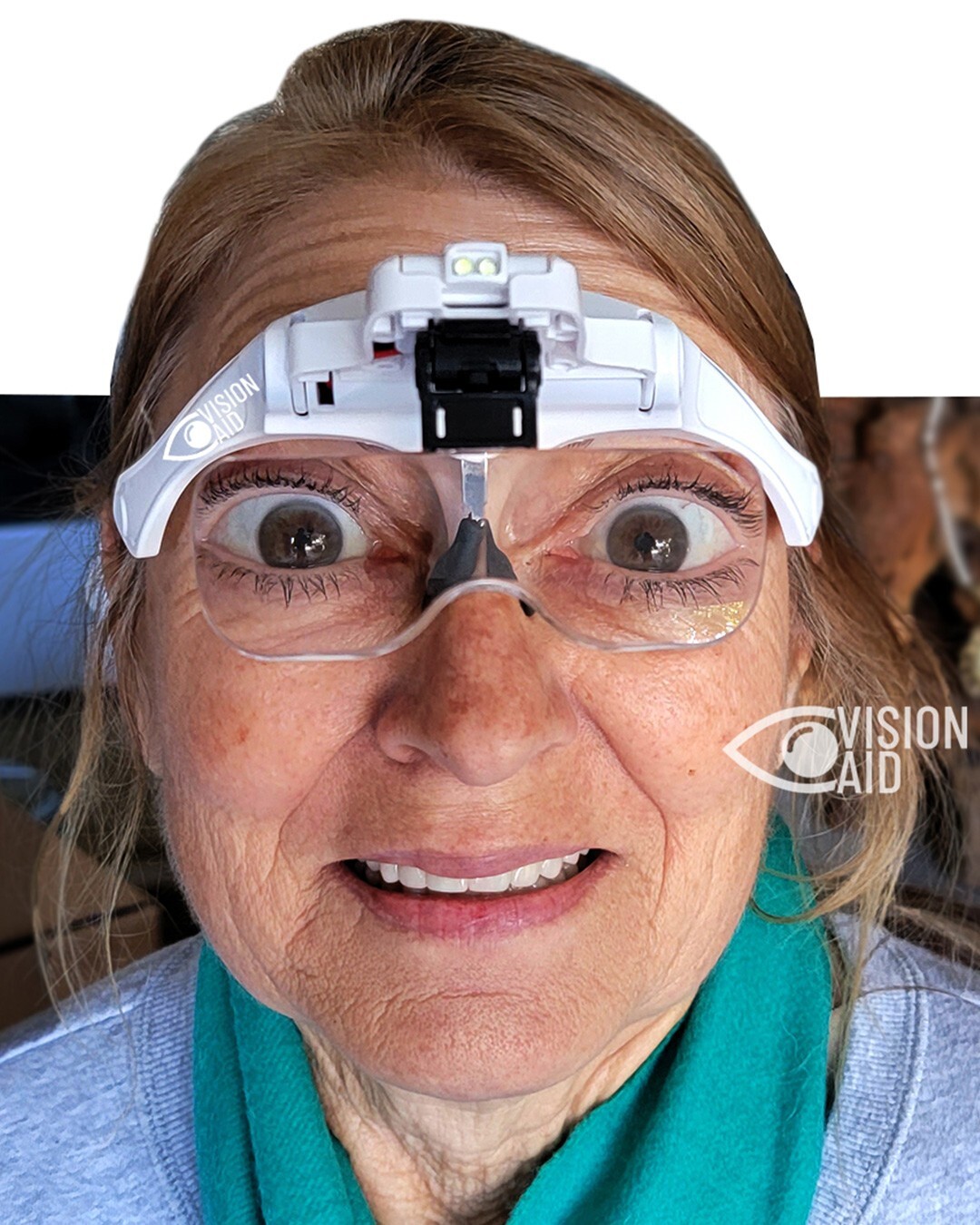 Vision Aid Magnifying Headset for Hobbies, Crafts, Close Work - USB Rechargeable