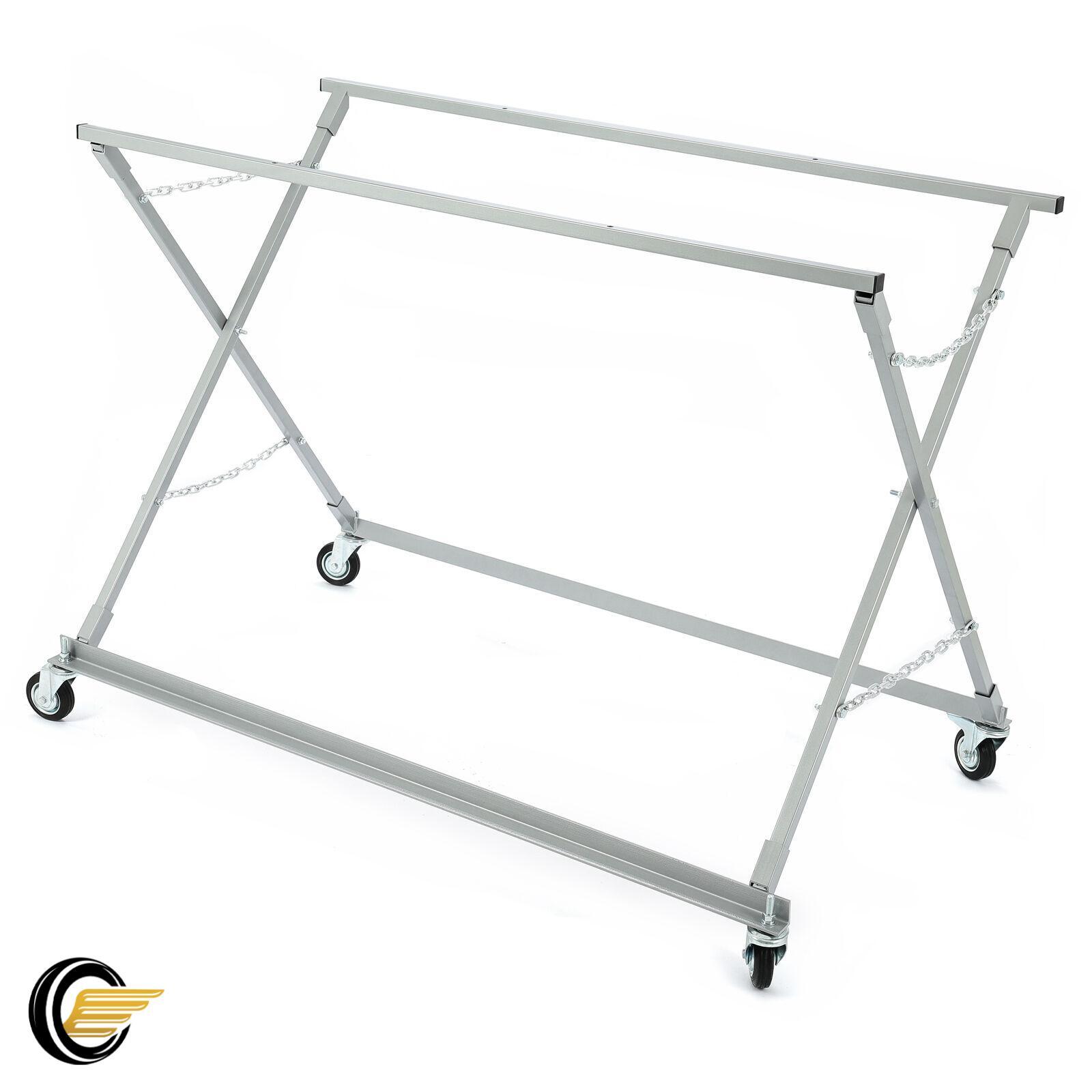 Folding Pickup Truck Bed Stand Dolly W/ Wheels Garage Vehicle Mechanic Repair