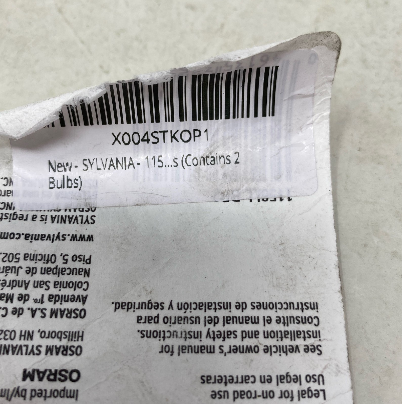 SYLVANIA 1156 Long Life Miniature Bulbs 2-Pack - Clear, 12V Standard