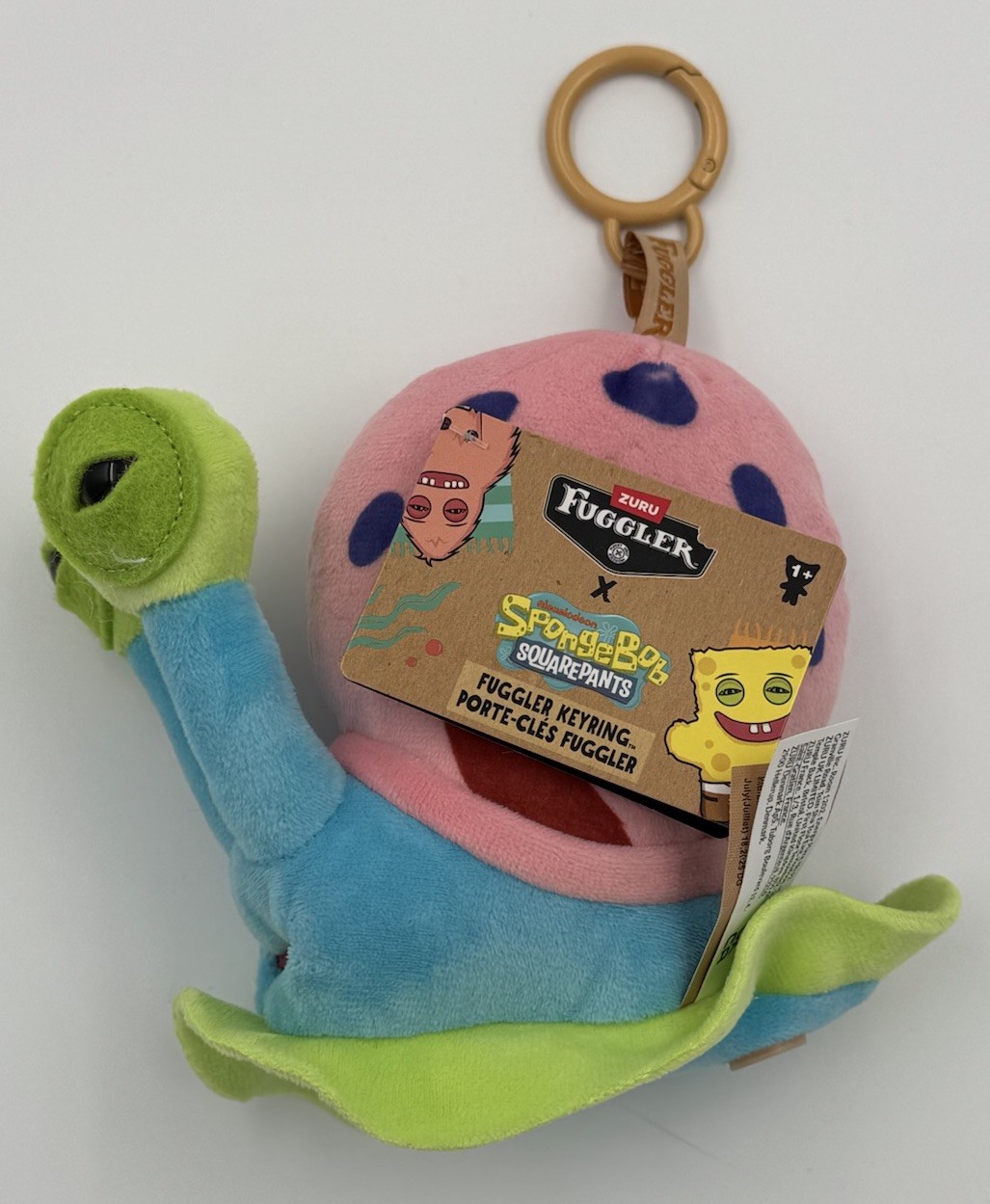 Fuggler x SpongeBob Squarepants GARY the pet snail 4.5" Keychain Plush NWT
