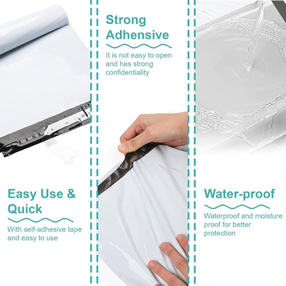 100-1000 Poly Mailers Shipping Bag 2.5mil 9x12 10x13 12x15.5 14x17 14.5x19 19x24