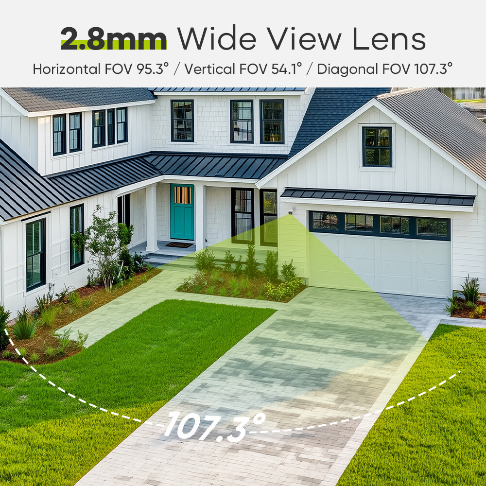 SANNCE 5MP POE Audio Recording Security Camera System 8CH NVR AI Human Detection