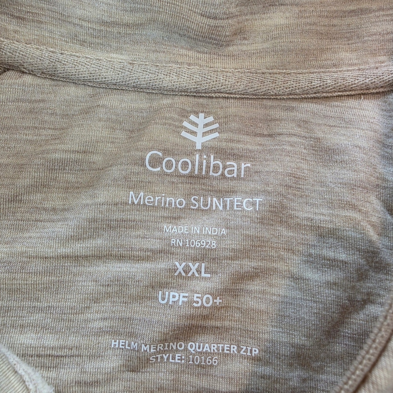 Coolibar XXL Helm Merino SUNTECT Quarter Zip Pullover UPF 50+ Sun Protection