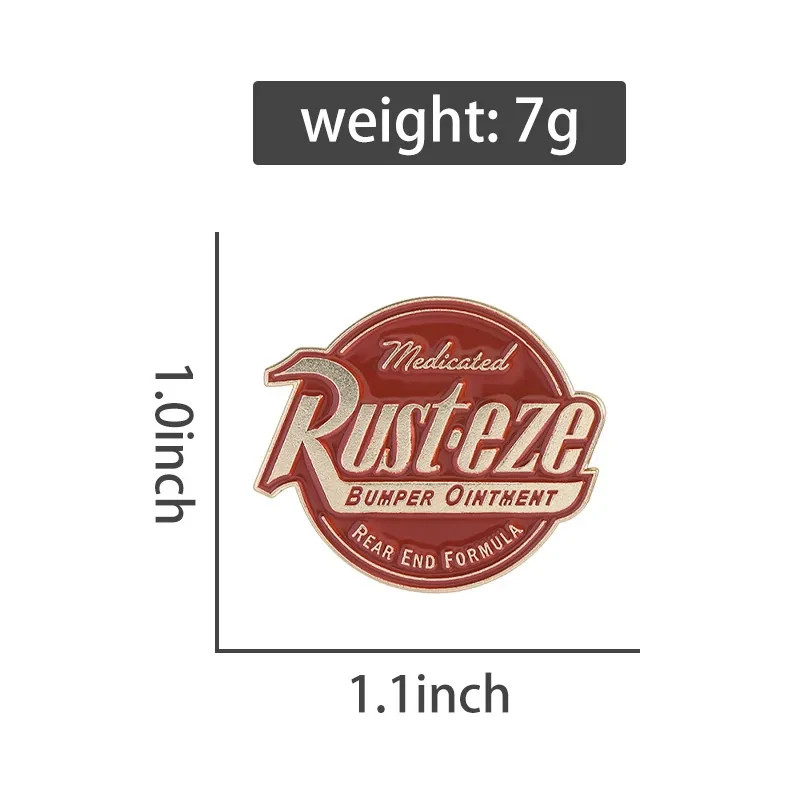 Rusteze Medicated Bumper Ointment Logo Round Enamel Pin – Rear End Formula Cars