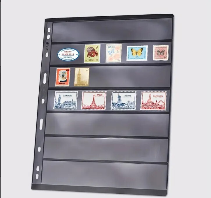 100 Stamp stock sheets-7-Line Divided-Double sided 200 pages-Cheapest in World