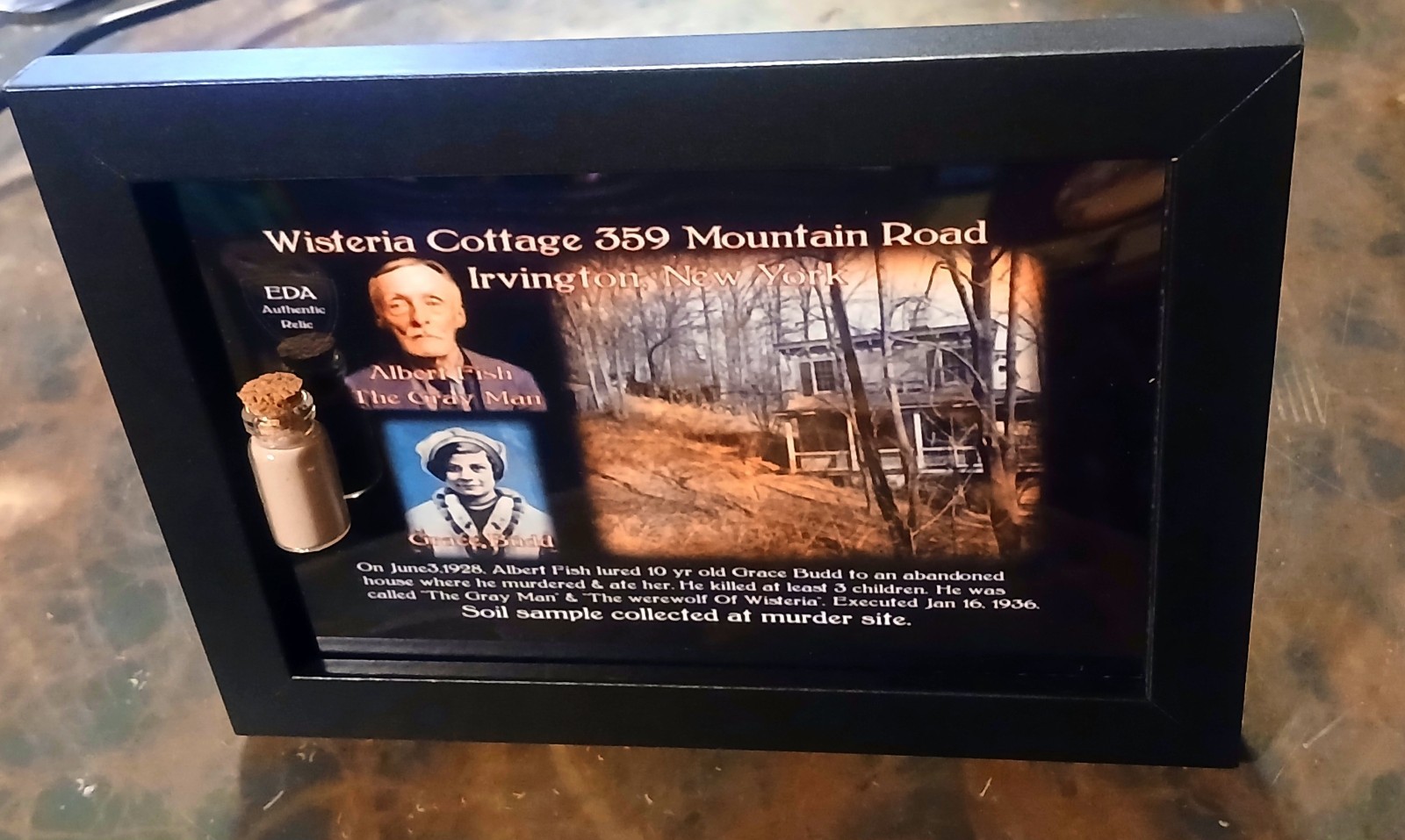 Albert Fish Haunted Item Relic Soil Sample The Gray Man True Crime Cannibal