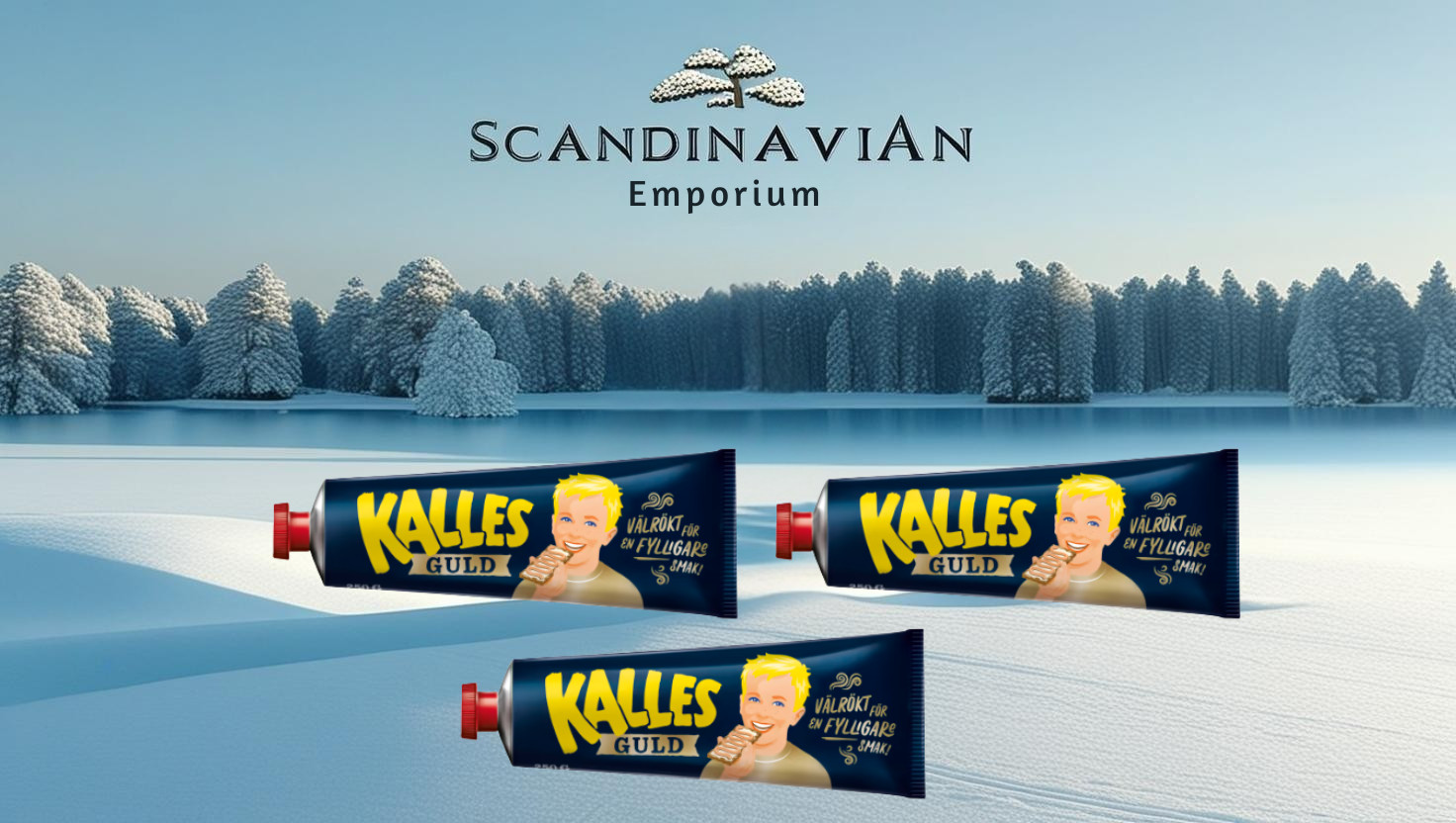 3pcs Kalles Kaviar Gold extra smoked 250g – Premium Swedish Extra Smoked Cod Roe