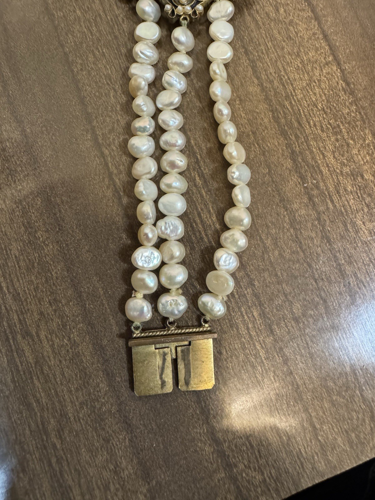 Percossi Papi Marked Jaded Jewel And Enamel Pearl Moonstone Bracelet 7 Inch