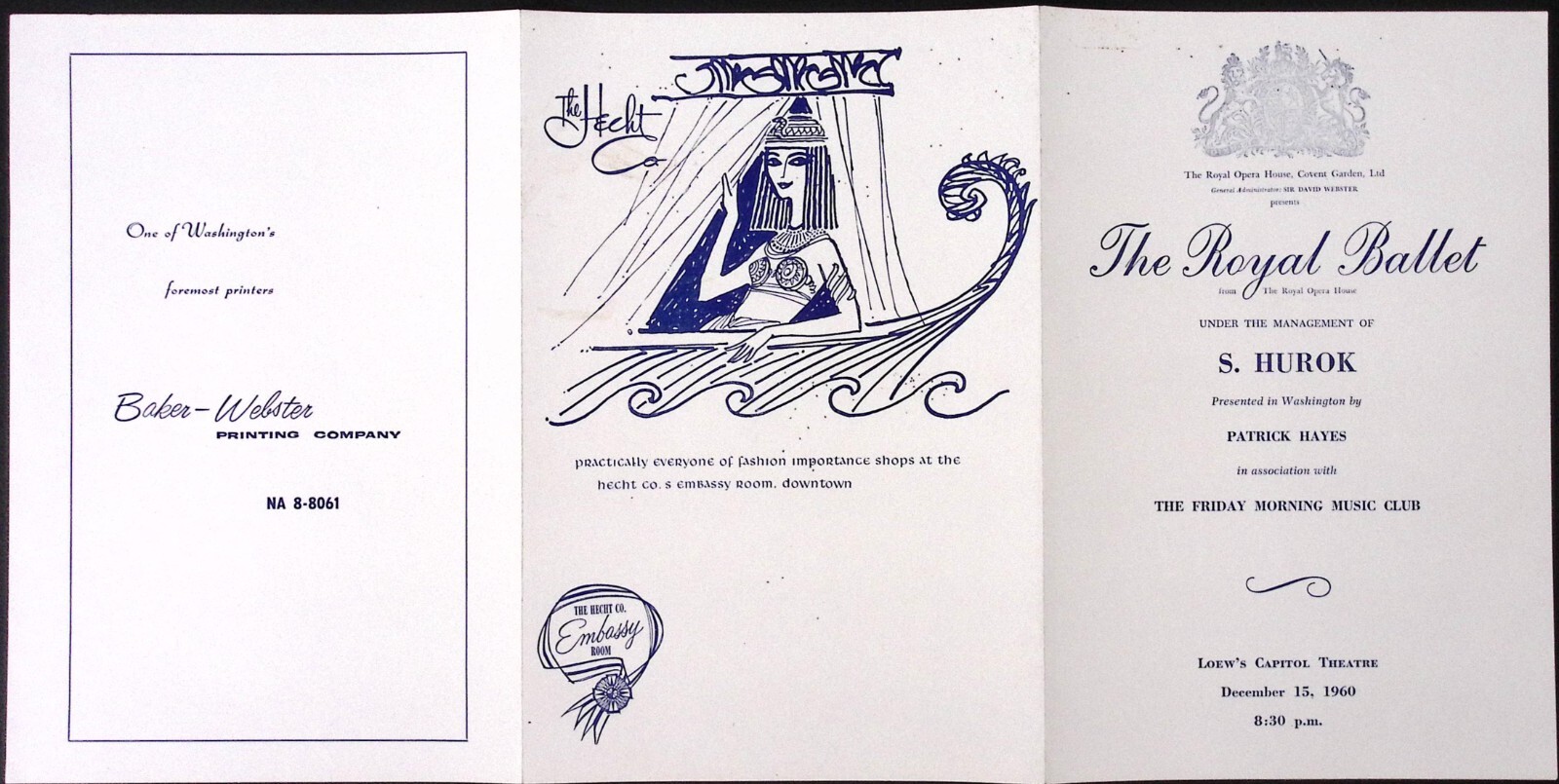 1960 The Royal Ballet Lowe's Capitol Theater Sleeping Beauty Souvenir Program