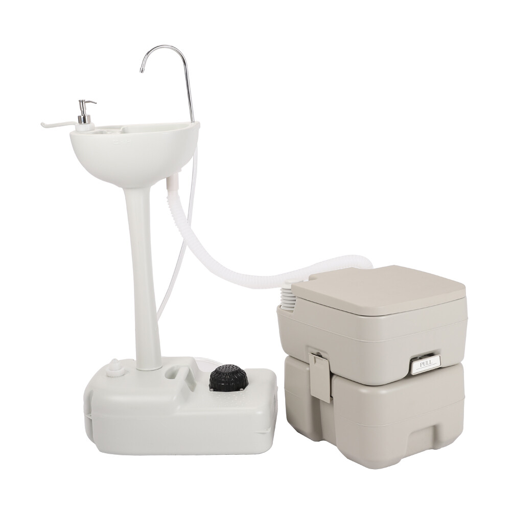 Portable Camping Toilet Flush 20L And Durable Sink Station Hand Wash Stand Fauce