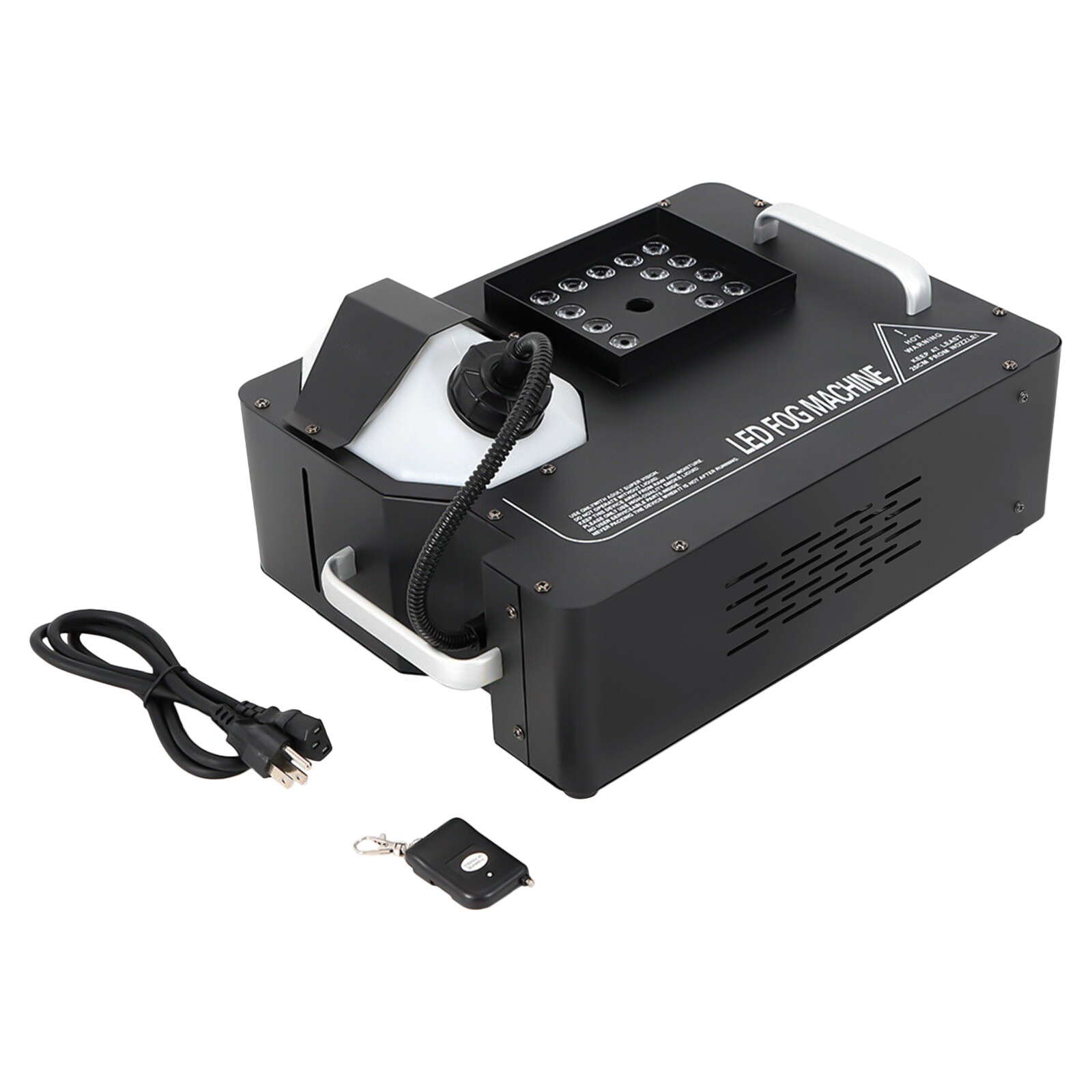 Smoke Fog Machine RGB 24 LED Light DMX DJ Party Vertical Spray Fog Stage Light