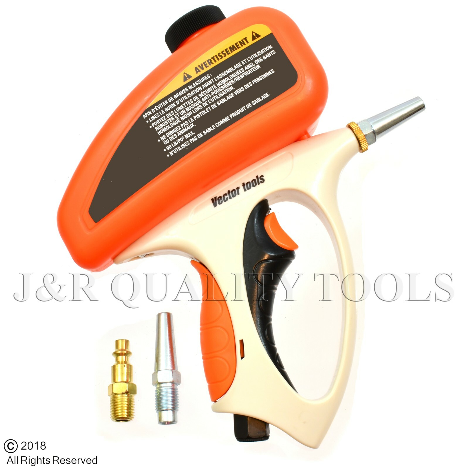 Media Sand Blaster Gravity Feed Abrasive Handheld ABS Composite Air Speed Gun