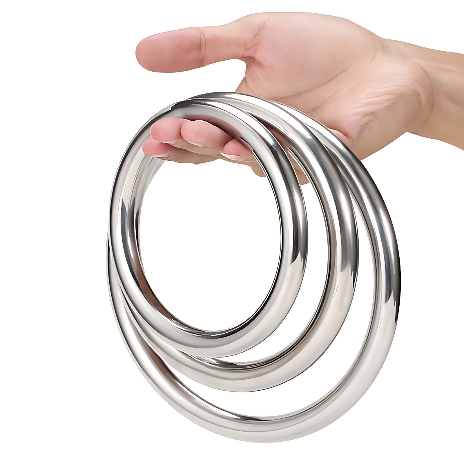 A2 Stainless Steel Heavy Duty Solid Metal O Ring Welded Smooth Round Rings