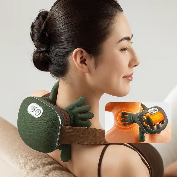Electric Neck & Shoulder Massager with Heat Shiatsu 4D Kneading Pain Relief USA