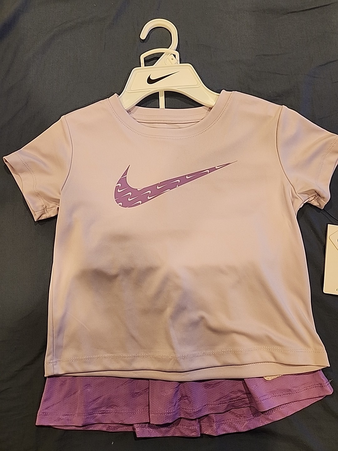 Nike Girls 2-piece Set Dri-fit Rush Fuchsia Sz 6 Nwt