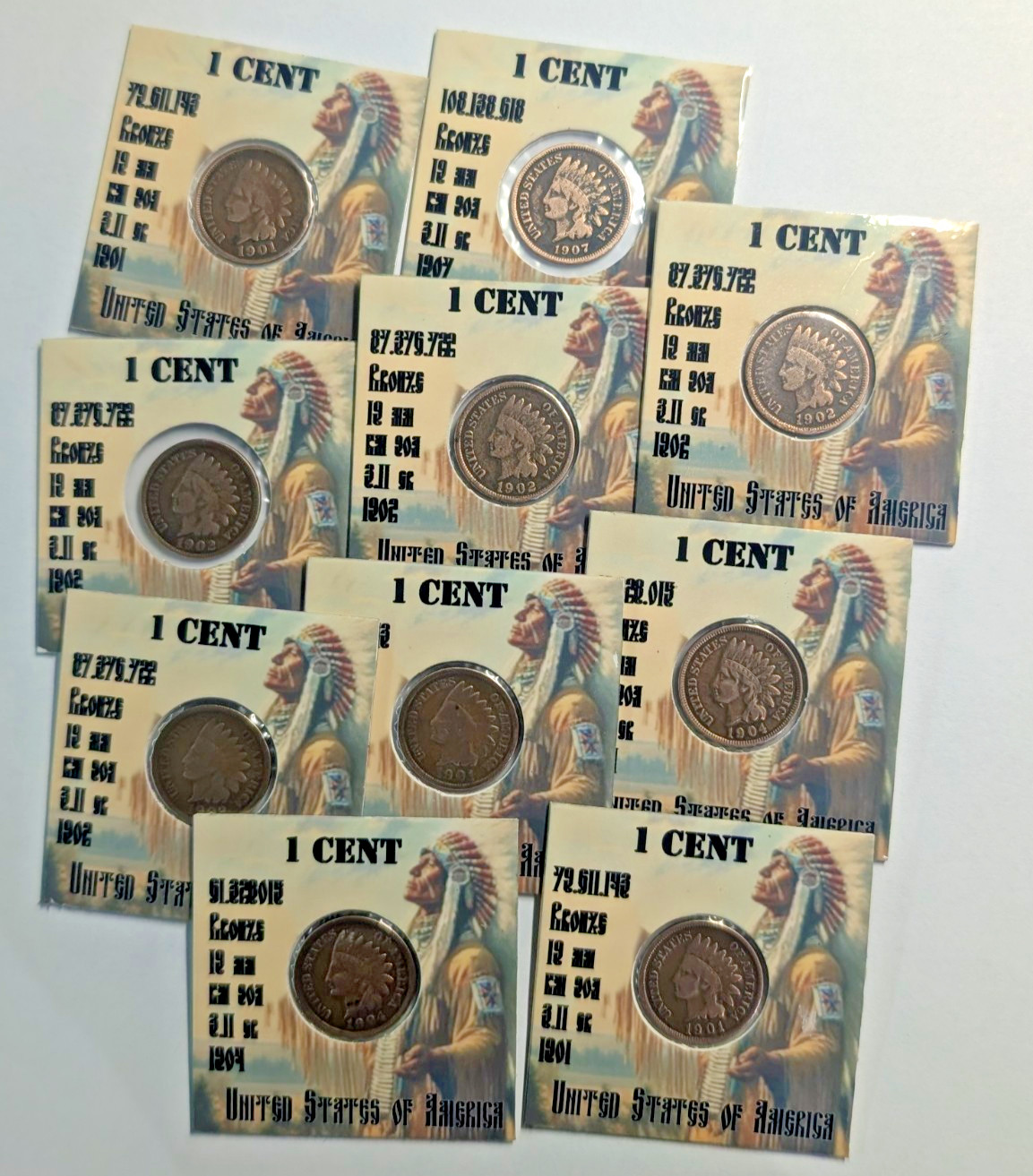 1900 - 1907   1 cent Indian Head Penny - 1 coin