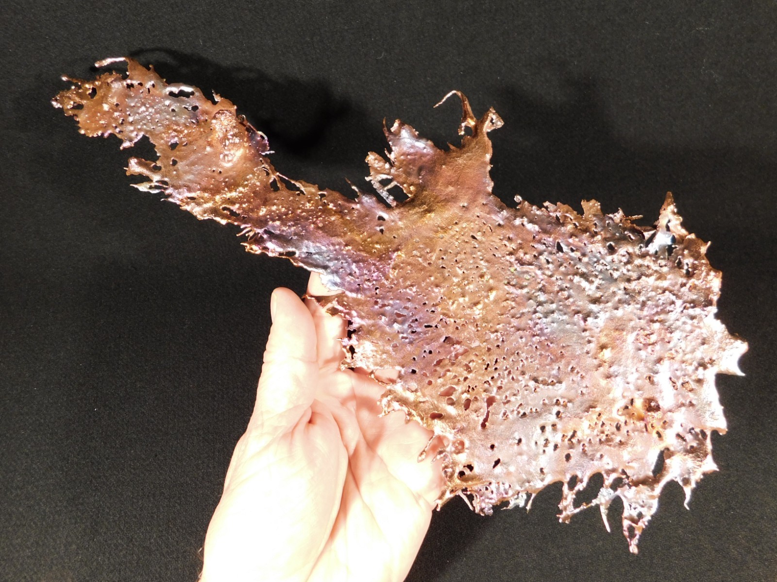 Big! Bright Solid Solid COPPER Splash ART Sculpture Arizona 189gr