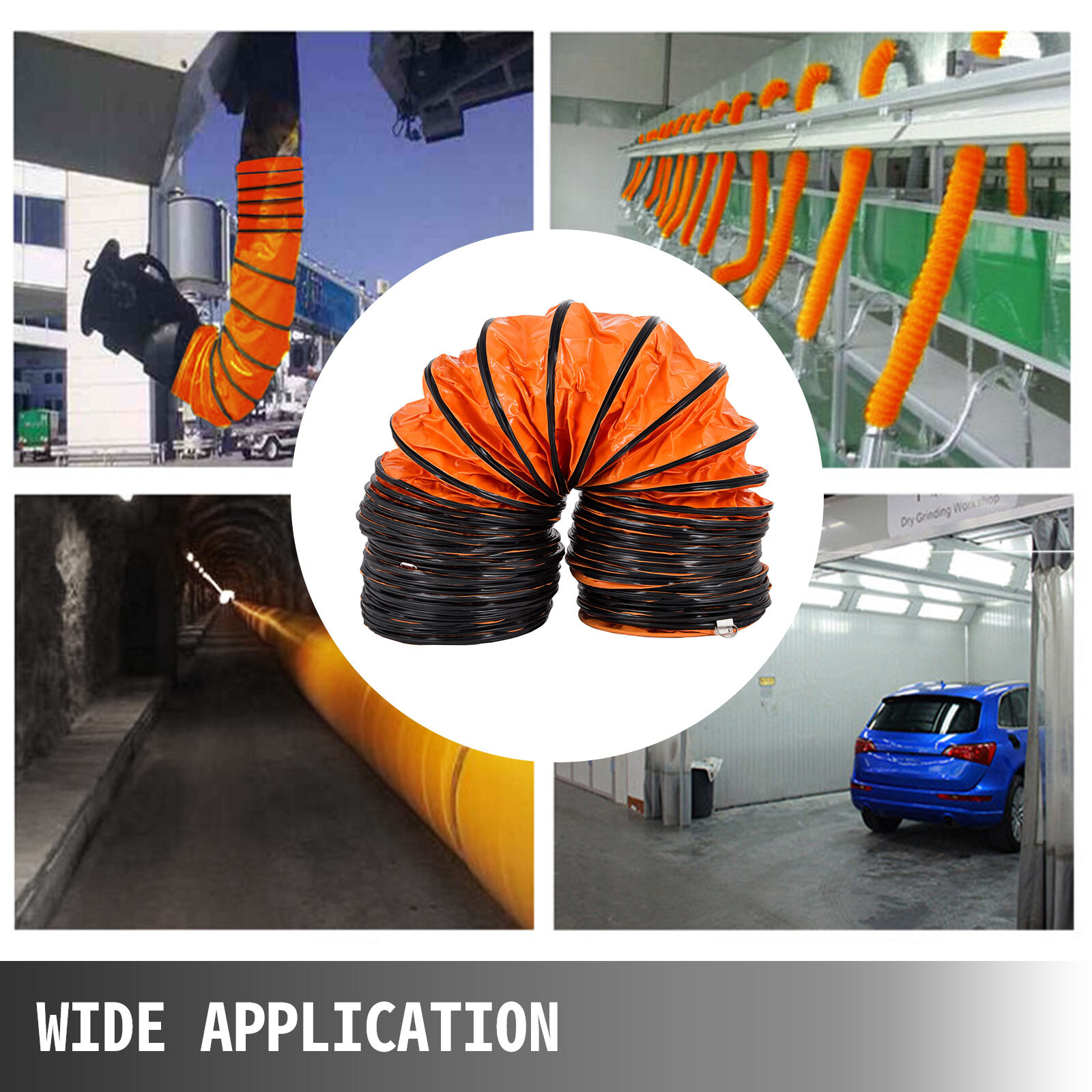 25FT PVC Flexible Duct Hosing 12 Inch INDUSTRY SUPPLY EASY OPERATION PROMOTION