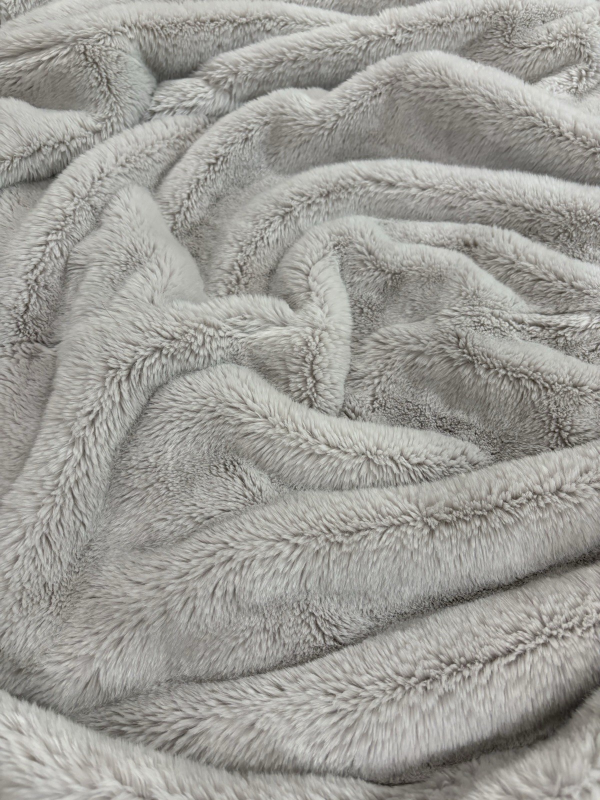 Pottery Barn Faux Fur Bean Bag Chair Cover Light Gray 31” MINT