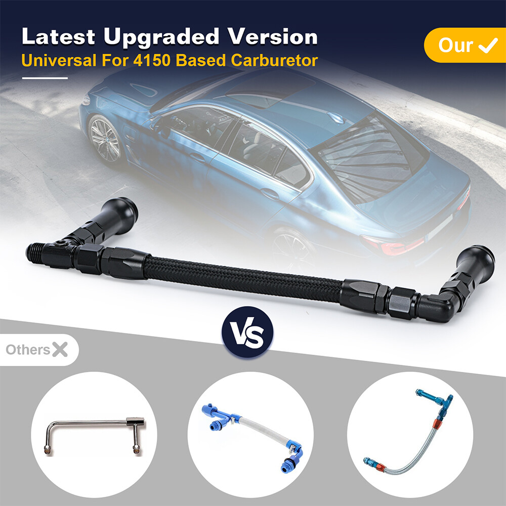 7/8-20 Dual Feed Aluminum Fuel Log Line For Holley Carburetor Double Pumper 4150